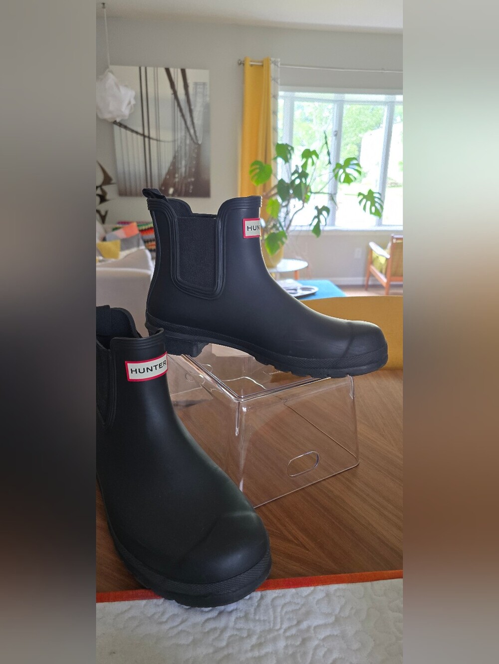 HUNTER Women's Original Chelsea Boots - Matte Black, sz 9 - Picture 13 of 16